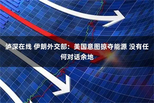 泸深在线 伊朗外交部：美国意图掠夺能源 没有任何对话余地