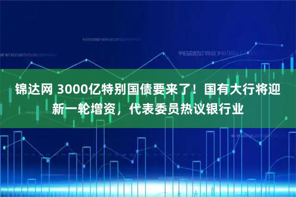 锦达网 3000亿特别国债要来了！国有大行将迎新一轮增资，代表委员热议银行业