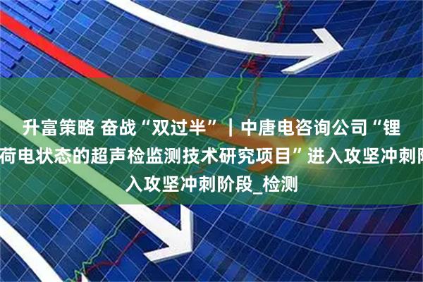 升富策略 奋战“双过半”｜中唐电咨询公司“锂离子电池荷电状态的超声检监测技术研究项目”进入攻坚冲刺阶段_检测